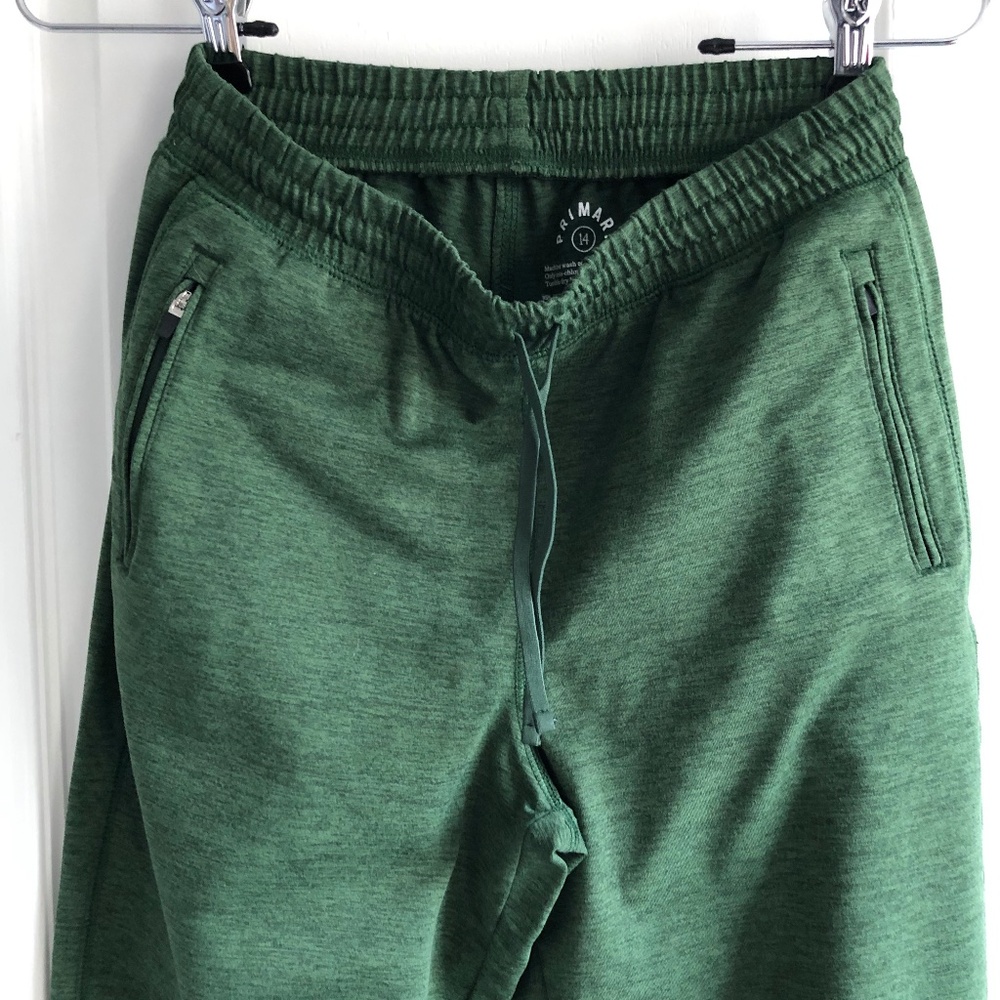 Primary kids size 14 active jogger heather green